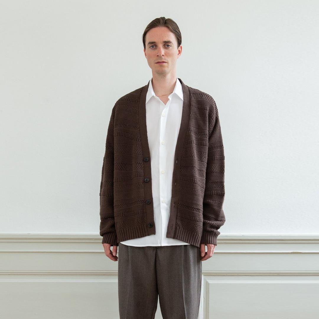 MFPEN HOUSE CARDIGAN COFFEE