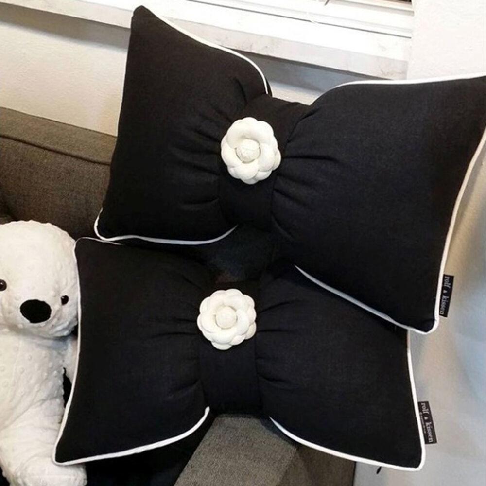 코코 리본 블랙 쿠션(솜포함)