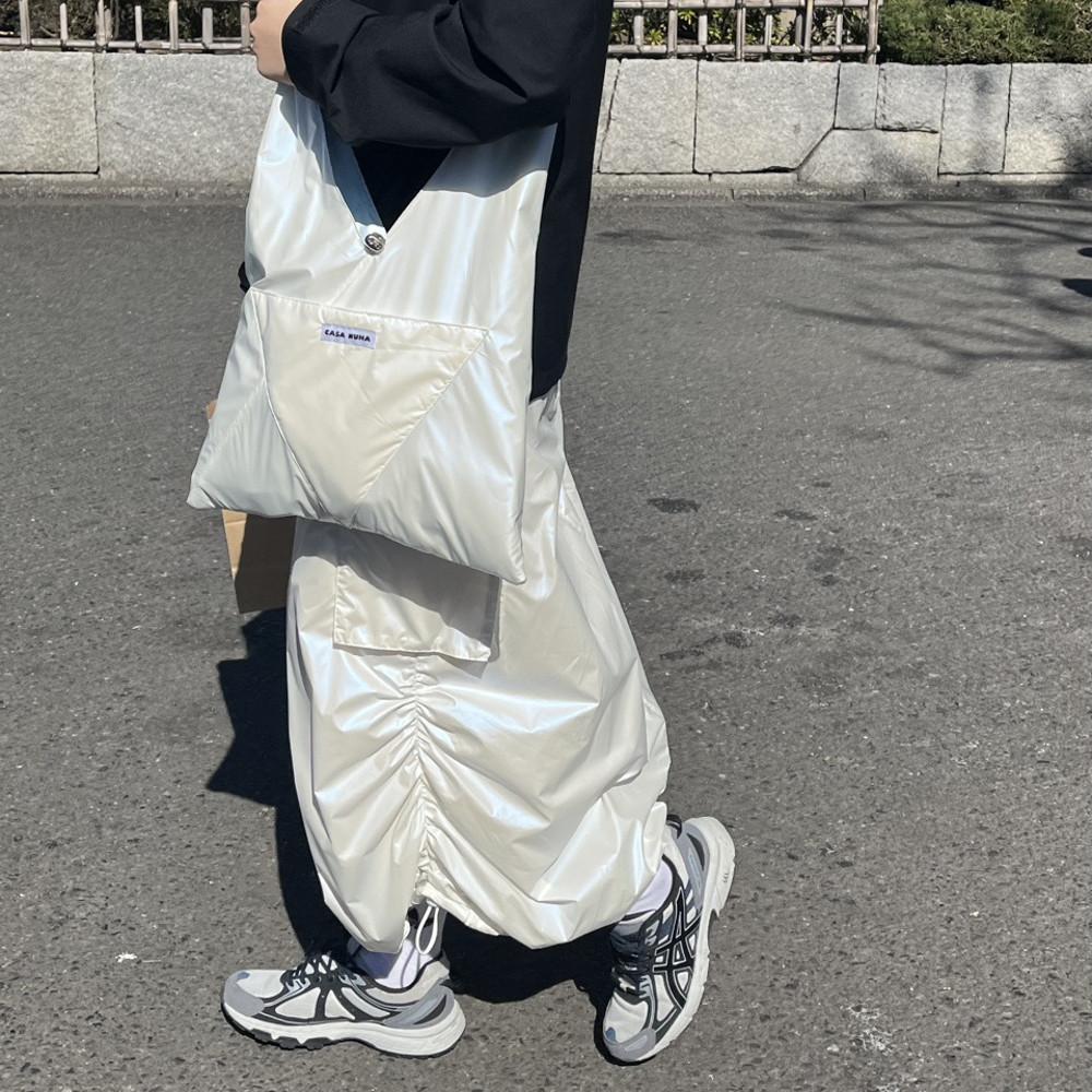 SIDE SHIRRING CARGO SKIRT