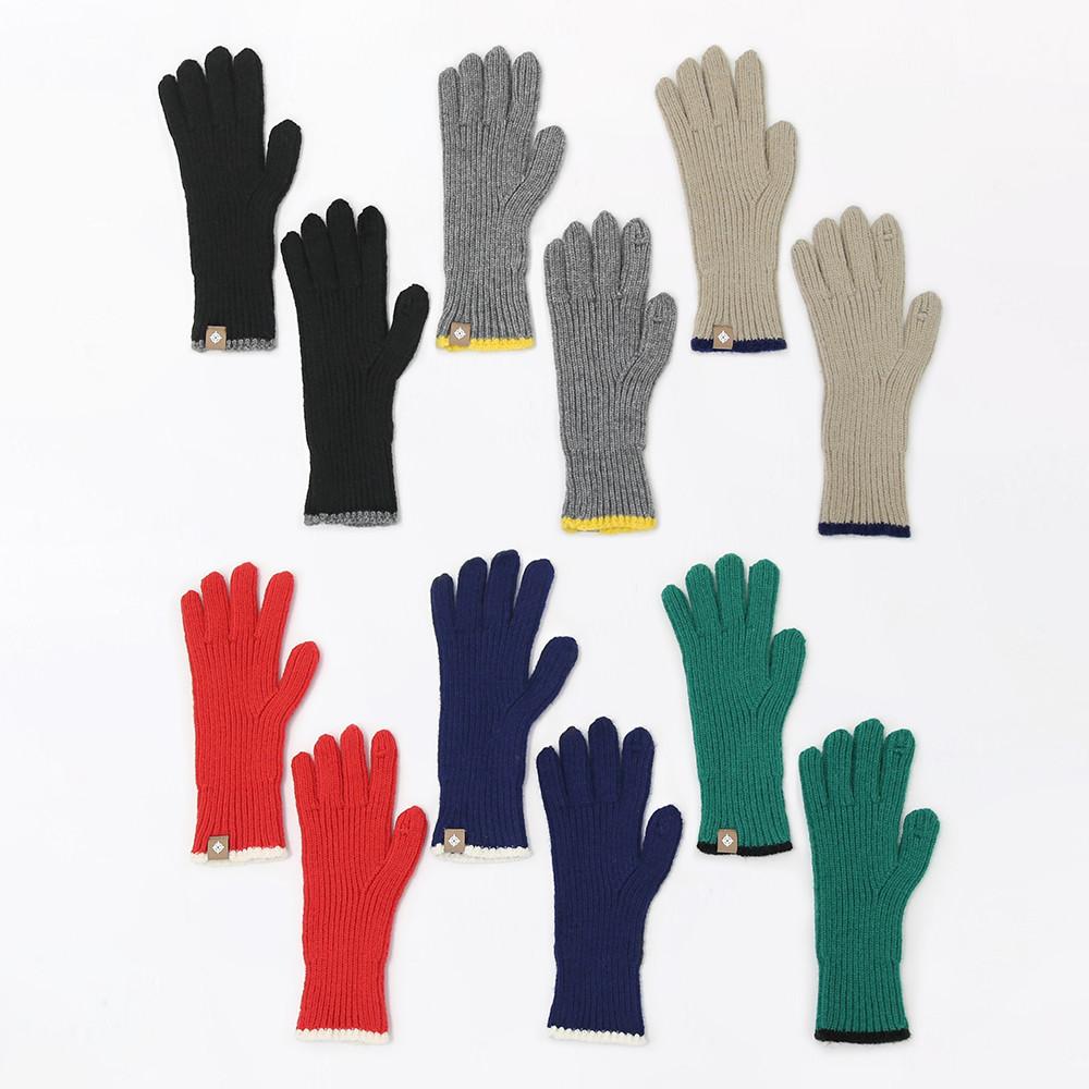 여성 니트 장갑 스마트 폰 터치 손가락 구멍 롱 핑거 홀