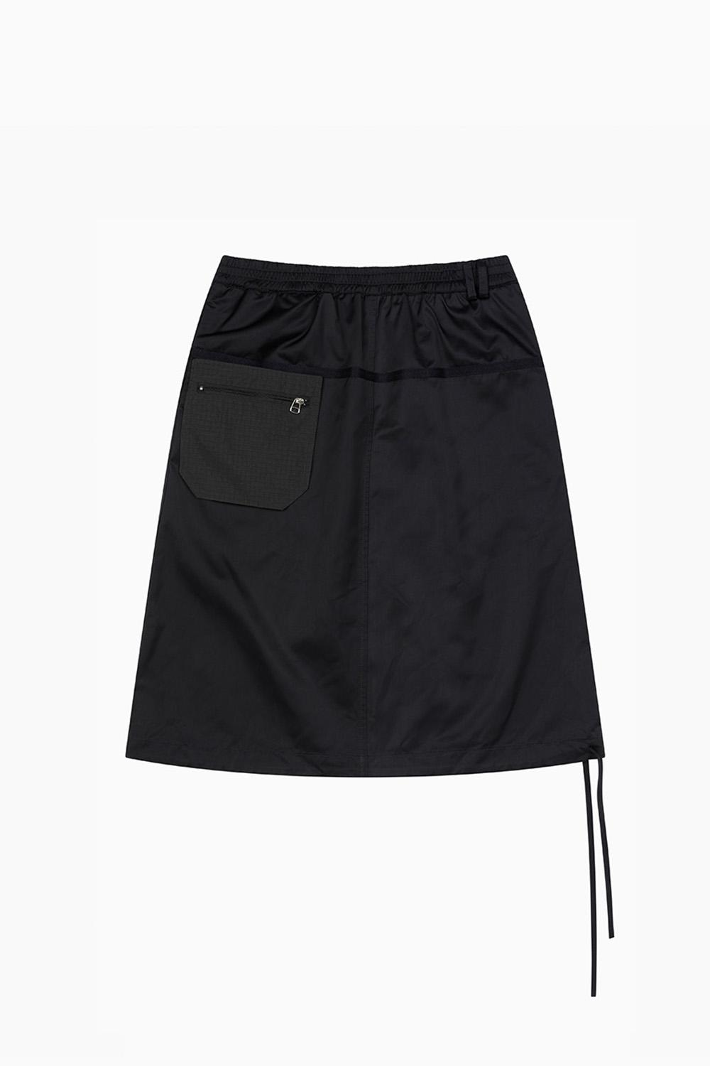 POCKET BANDING SKIRT, NAVY