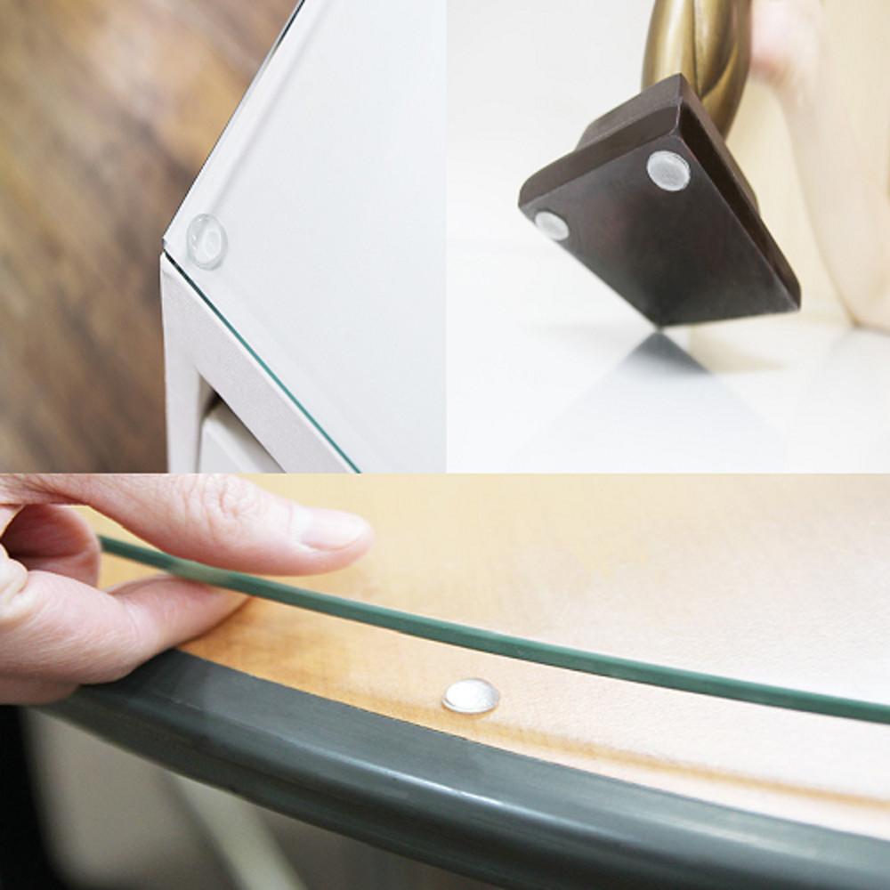 미끄럼방지도트 원형 투명 식탁 유리 고정 충격 긁힘 소음방지 범퍼 논슬립 패드 스티커