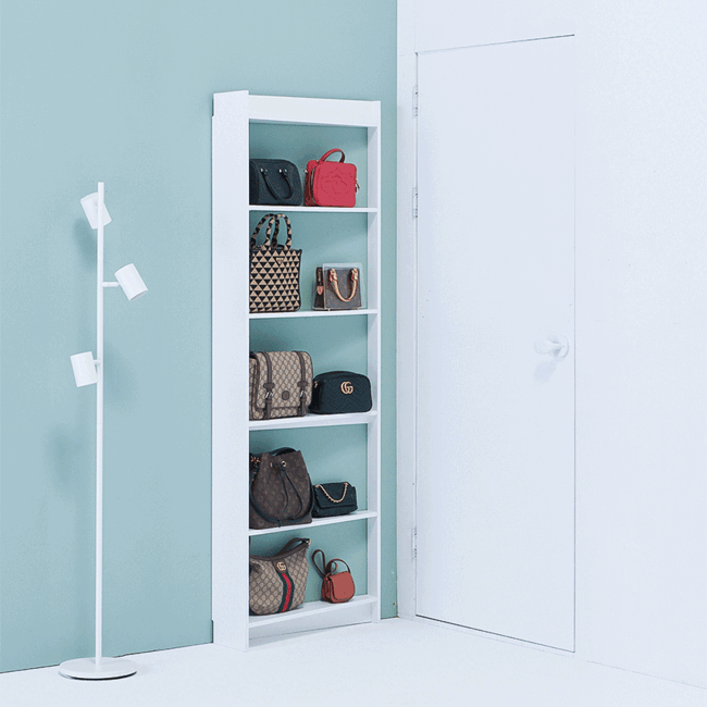 슬림 틈새수납 문뒤책장 문뒤선반 공간활용 까꿍선반