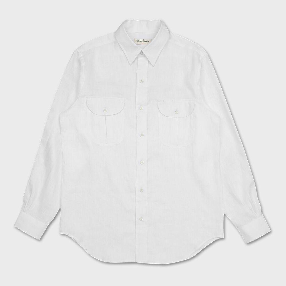 LINEN SAFARI SHIRTS - WHITE