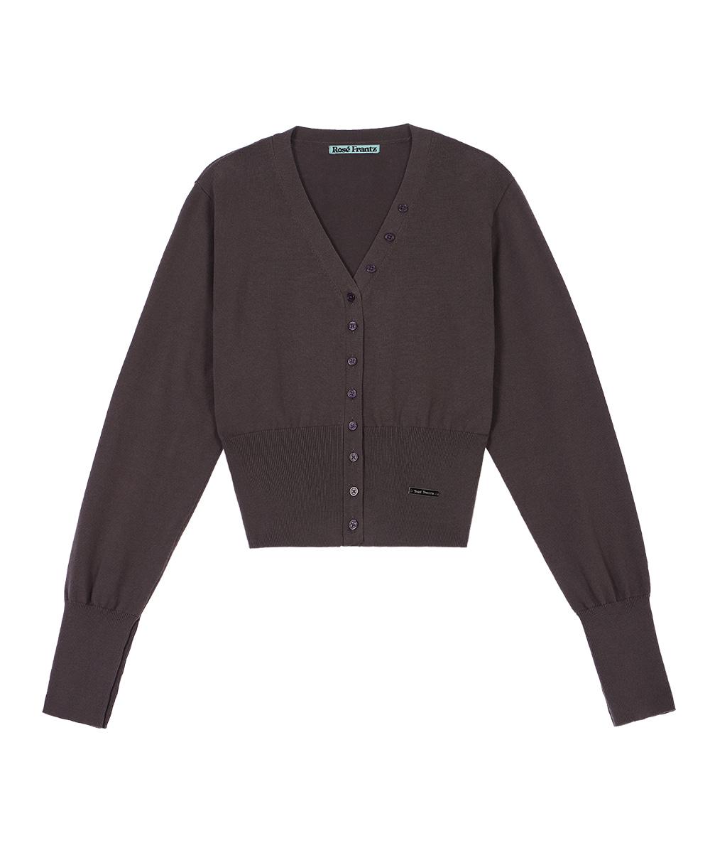 [2/12 예약발송] V-Neck Classic Button Cardigan [Charcoal]