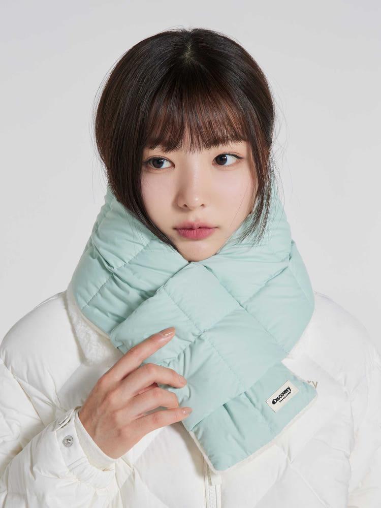 [디스커버리] 디하스 스퀘어 퀼팅 패커블 머플러 (L/MINT) DXDC4954N