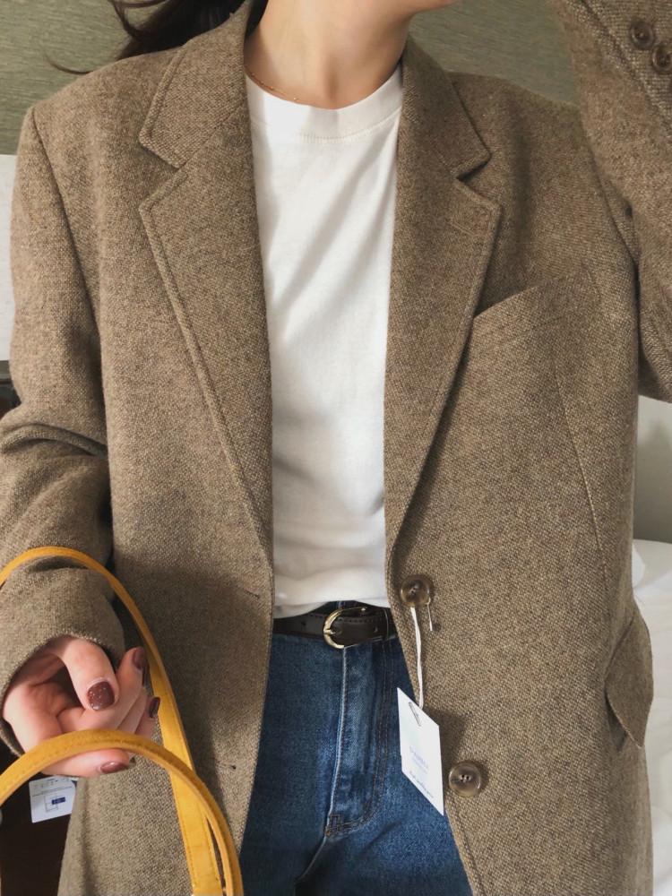 DAMBER 디엠버 울자켓 (베이지,브라운)