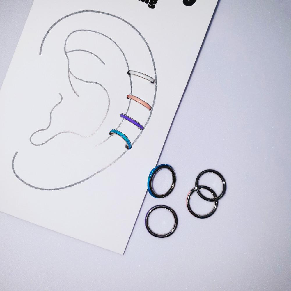 컬러 세그먼트 링 써지컬스틸 피어싱 (4color)