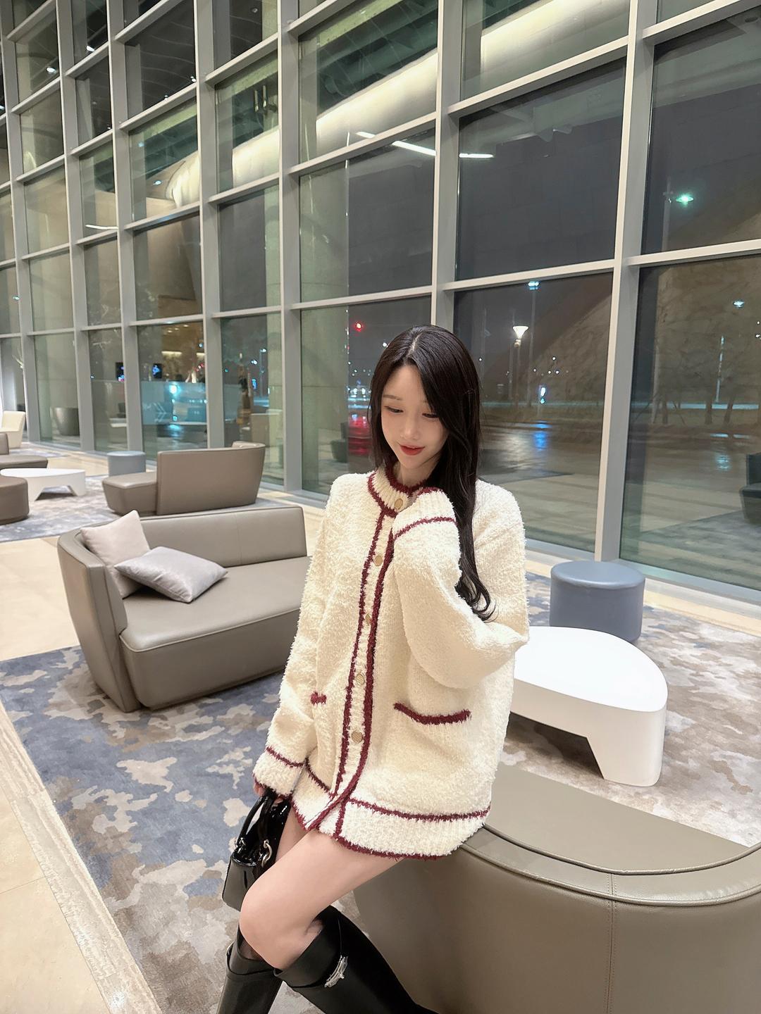 샤베트 귀요미 배색 가디건 (2color)