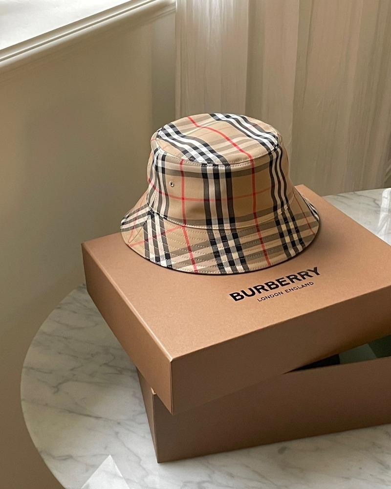버버리 빈티지 체크 버킷햇