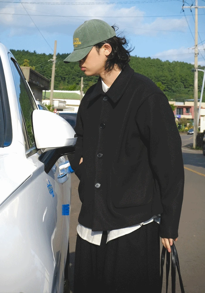 [주문폭주/순차출고] MO Mild Wool Collar Jacket Short Coat