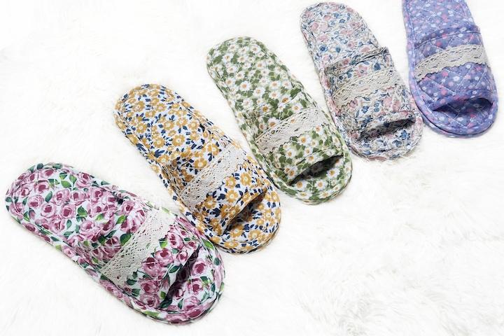 두겹 퀼트 면실내화 덧신 슬리퍼 천 거실화 어린이집 유치원 선생님 실내화 12colors