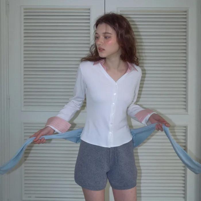 엘비아 셔츠 가디건_2COLORS