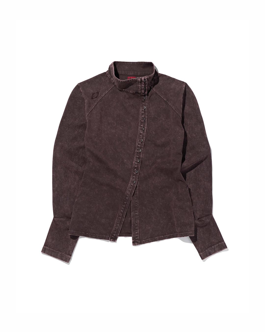 WASHED JERSEY SHIRT_PURPLE BROWN