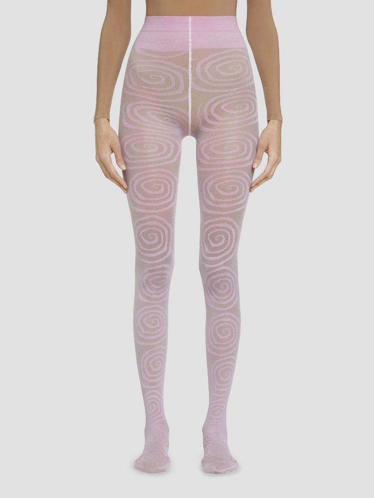 PINK SUPER WORMHOLE TIGHTS  메종 속시 핑크 수퍼 웜홀 타이츠