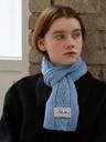 Arrow Knit Mini Muffler (Sky Blue)