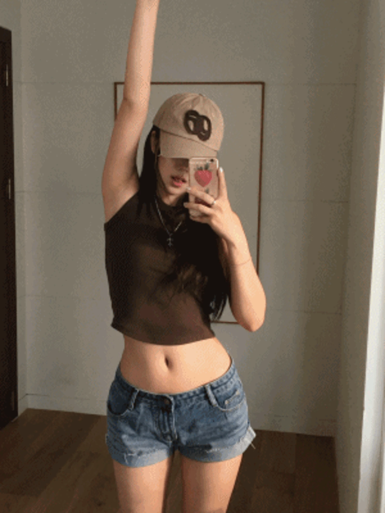 [-3kg🧀/모델극찬핏] 나띠 청 롤업 숏팬츠 청반바지 숏츠 흠뻑쇼 워터밤 페스티벌룩 (S~L)