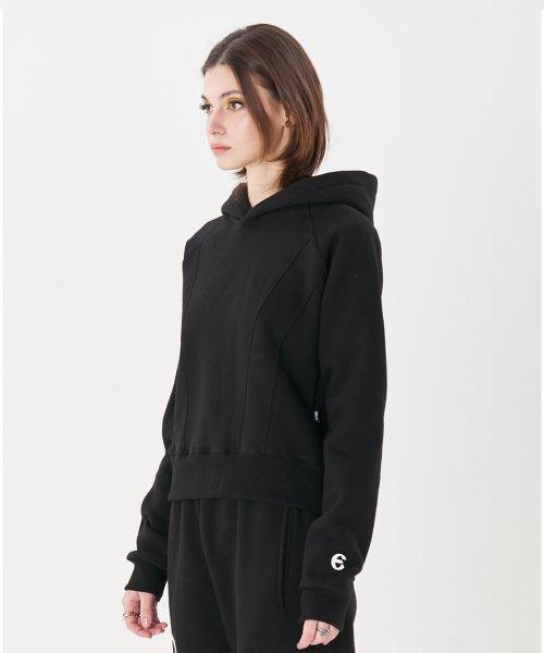 Edge Crop Hoodie_Black
