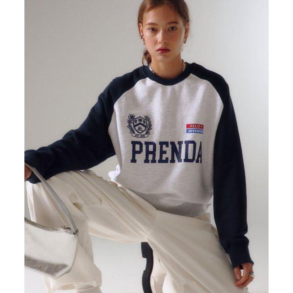 PRENDA 10/20 배송 JUVENTUD COMBINATION RAGLAN SWEATSHIRT HEATHER GRAY