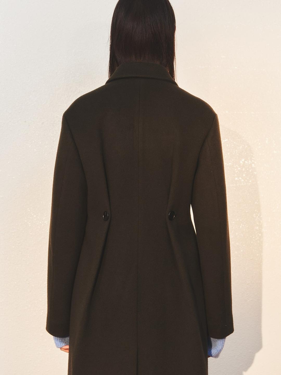 Back Detail Single Coat - Brown