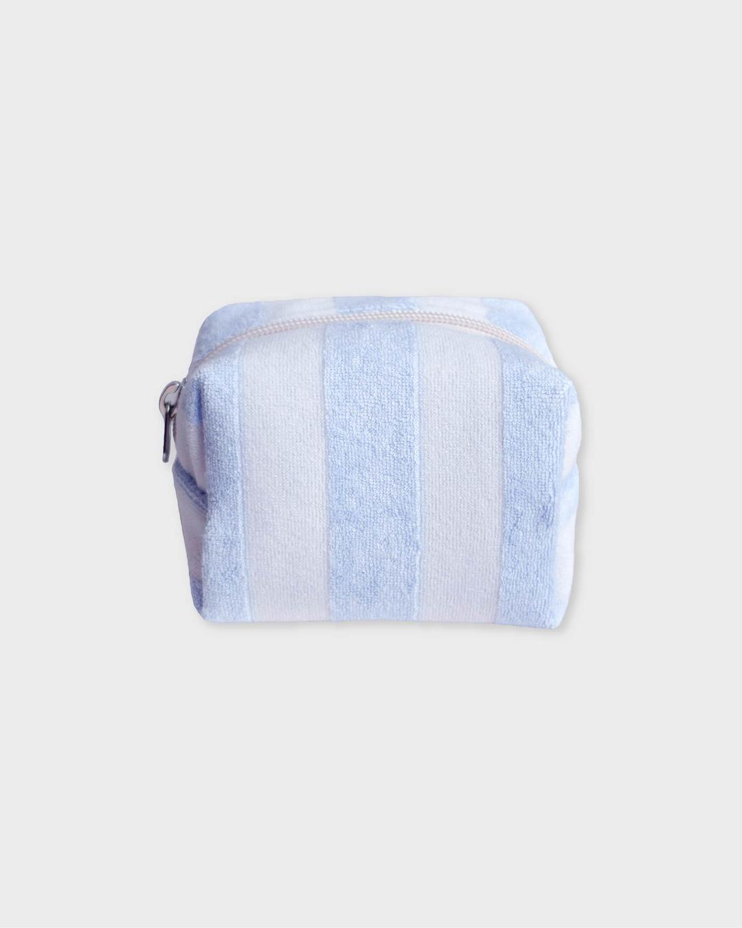 Stripe terry pouch (baby blue)