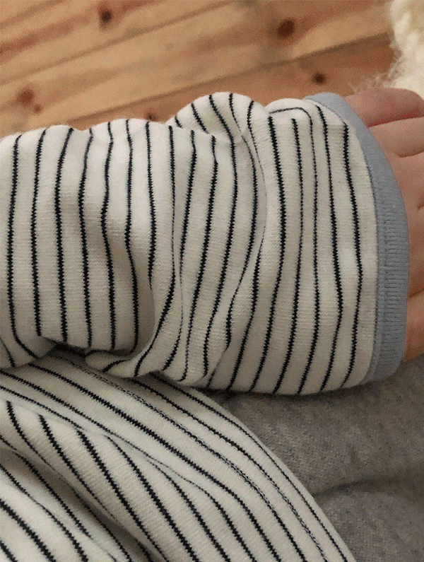 스프링콤마 [당일] 웨이즈 앙고라스트라이프긴팔티셔츠 (단독주문만 당일 출고 가능!)