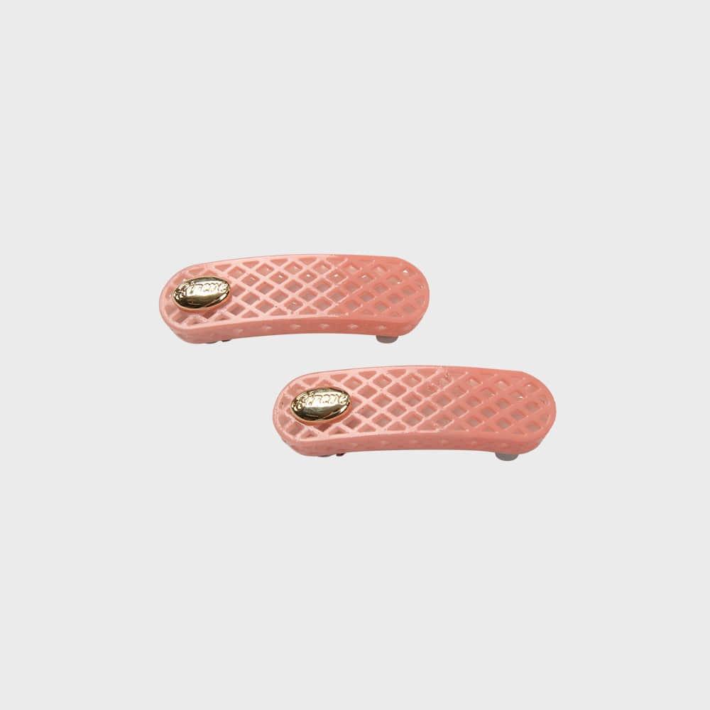 [EIREVE] Seasonless 24 WAFFLE HAIR CLIP SET (PEACH FUZZ) - PEACH FUZZ / ONE SIZE