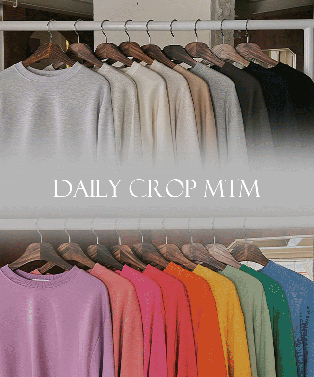 토브 데일리 크롭 맨투맨 - 18color