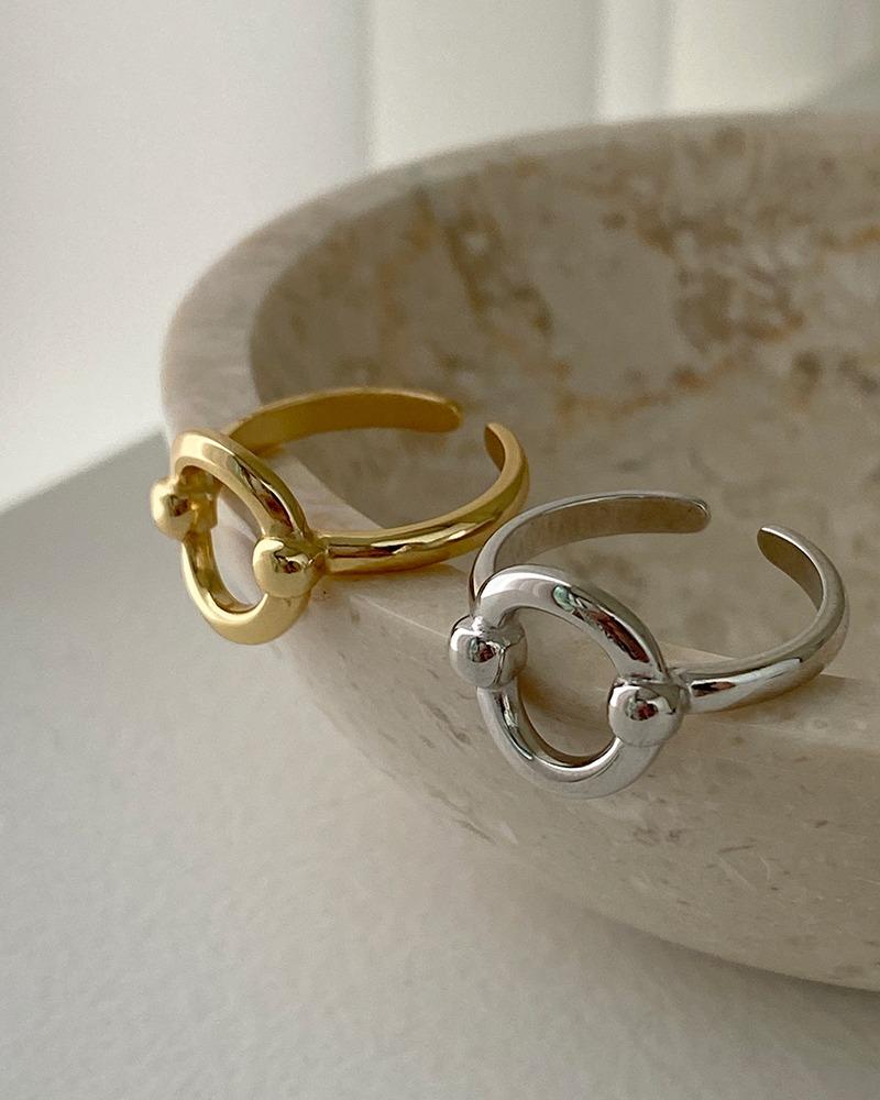 실버925 베이직 라운드 오픈반지 R0047