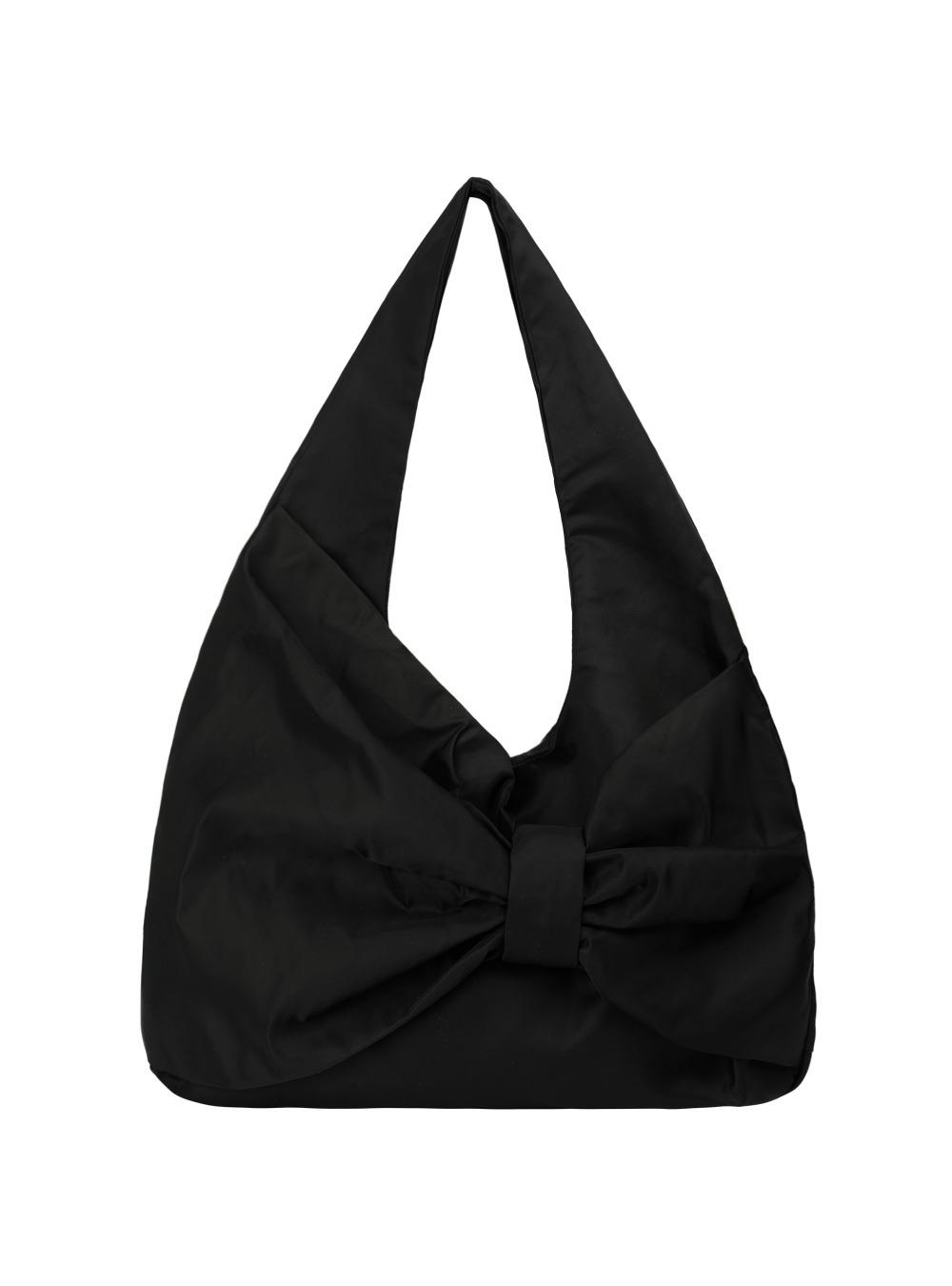 NYLON RIBBON BAG (BLACK)