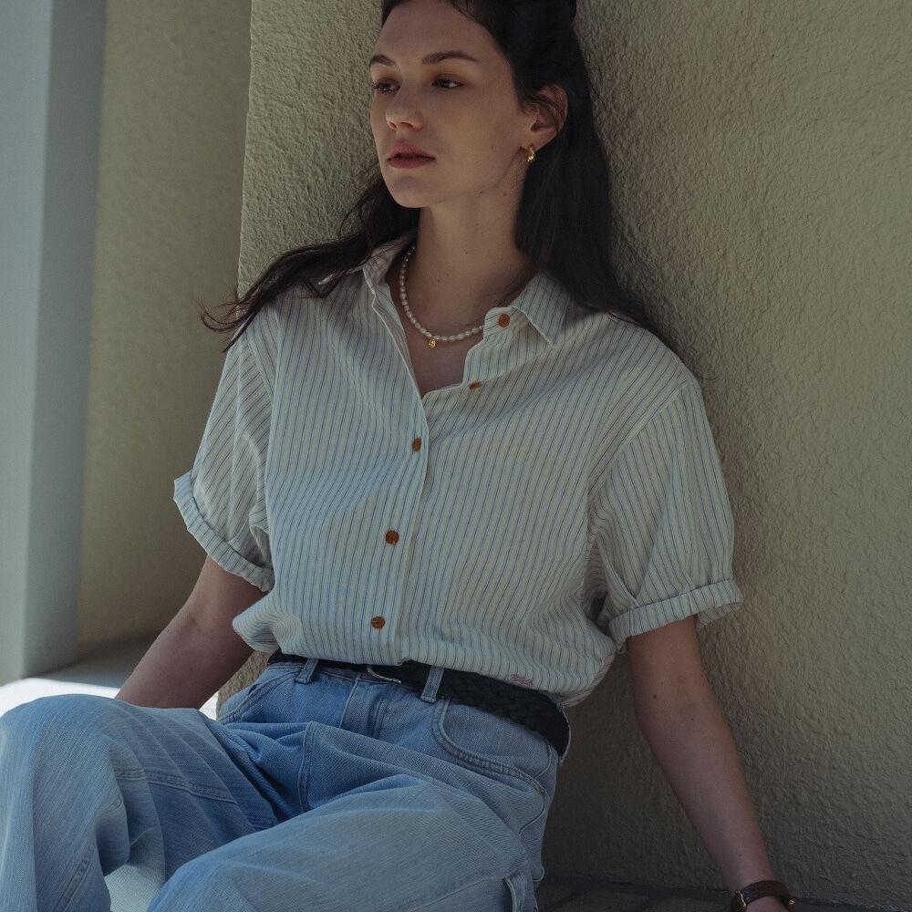 Ann button point shirt[2color]