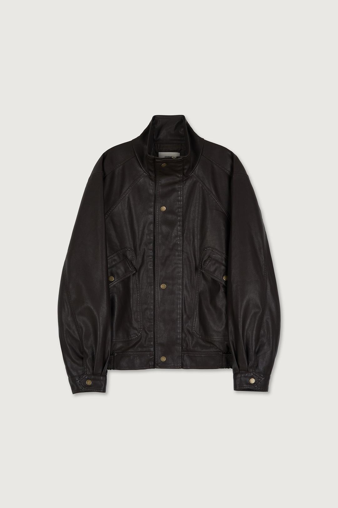 Ovo Casual Leather Blouson (brown)