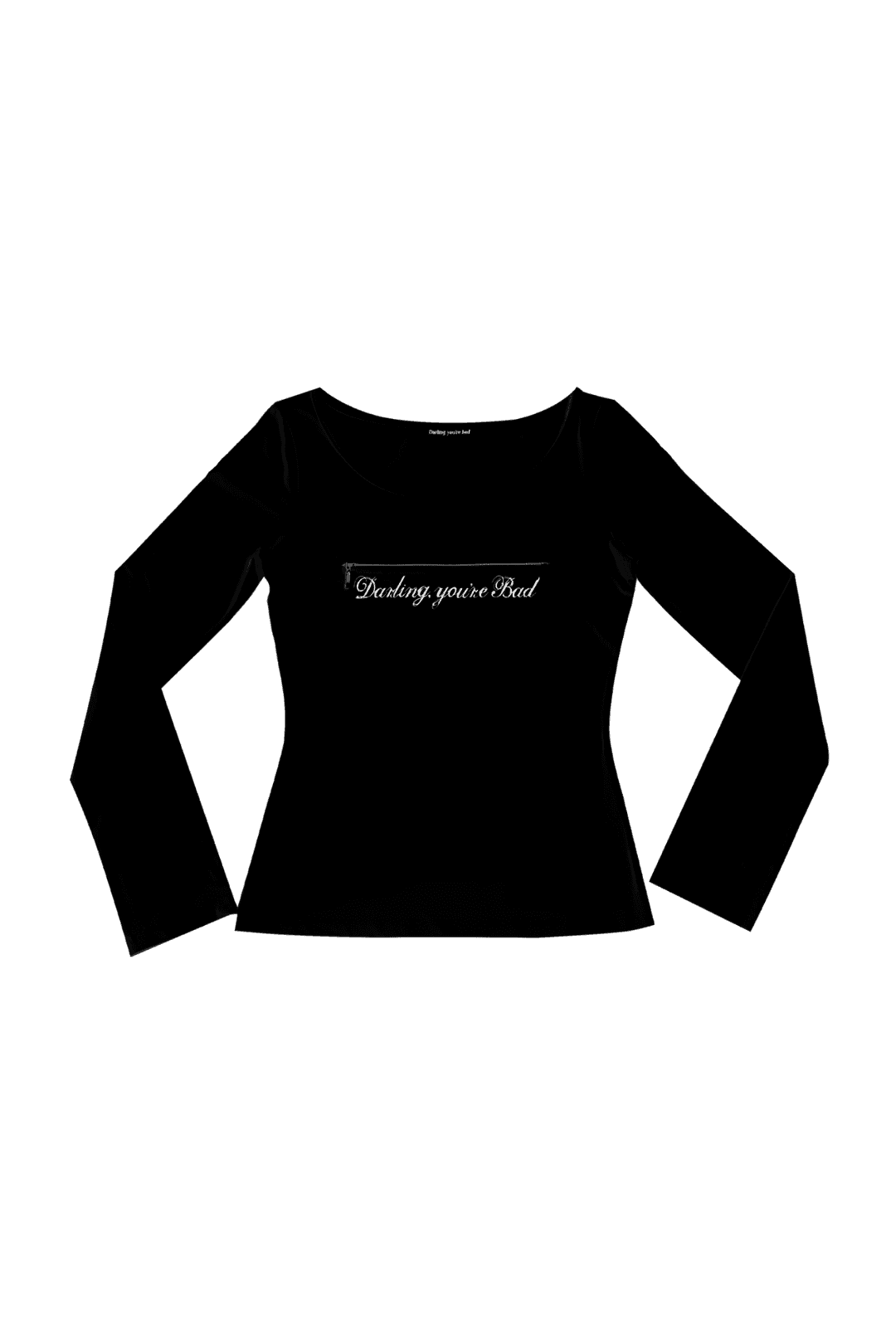 [PRE-ORDER 15% OFF~11.19] UNZIPPED LOGO T-SHIRT (Cursive ver.) #BLACK (11.19 출고) | 달링유어배드