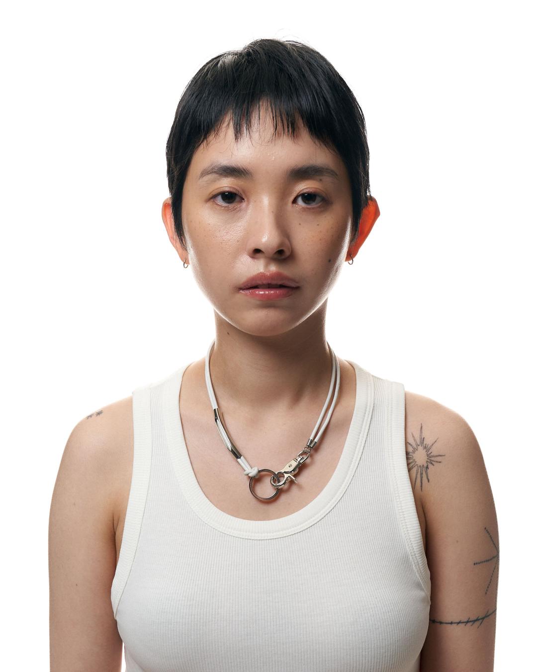 세이지가세이지 3way leather necklace (white) - 위시버킷