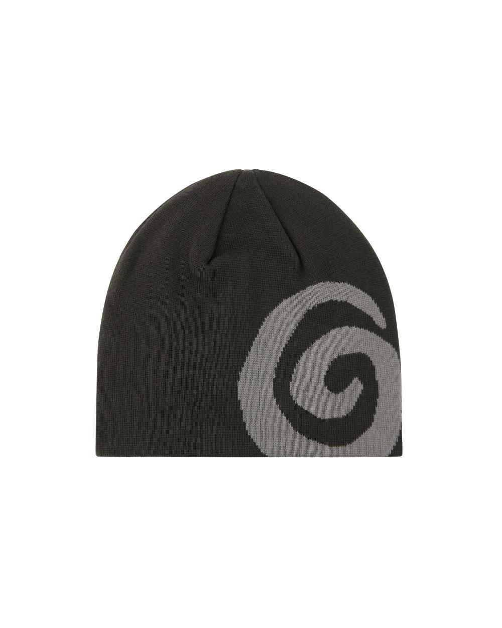 Merino Swirl Beanie Black
