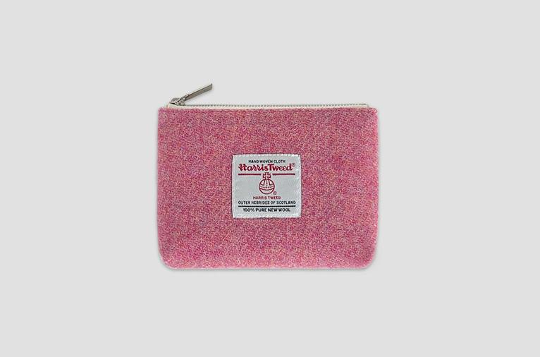 [노이브] 해리스 트위드 파우치 - 베리 소르베