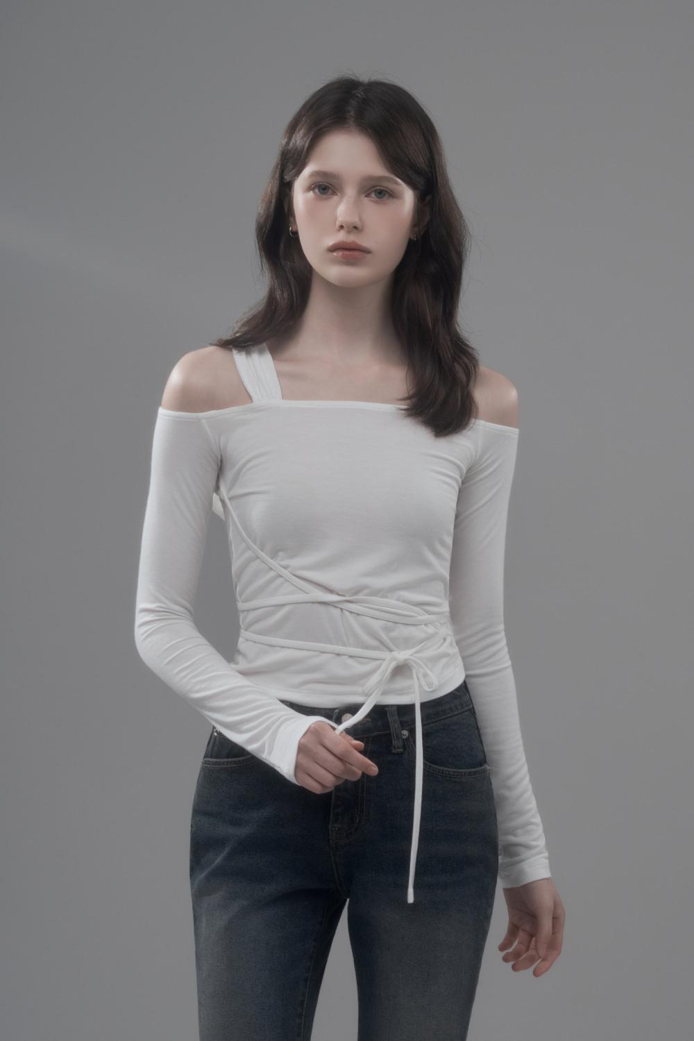 Aria Off Shoulder T-shirt-White