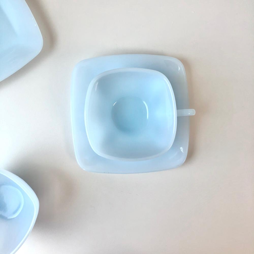 Anchor Hocking Fire King Skyblue Cup&Saucer /앵커호킹 파이어킹 스카이블루 컵&소서