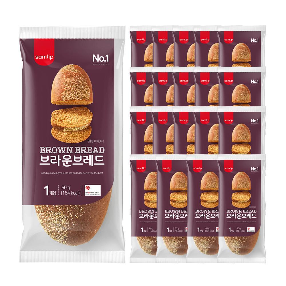 삼립 브라운브레드 60g x 20개/ 부시맨빵 아웃백빵