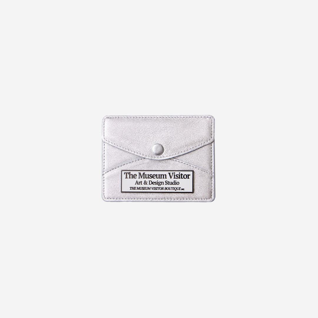 The Museum Visitor Metal Logo Card Wallet Silver
