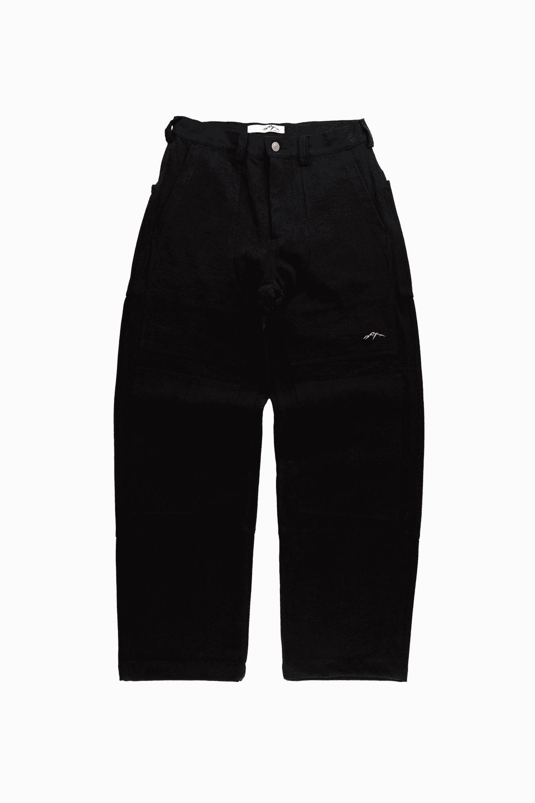 canvas double knee pants (black)-small fit-