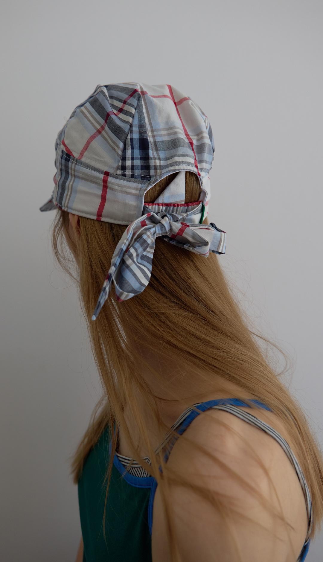 220. Ribbon Check Cap _ Check