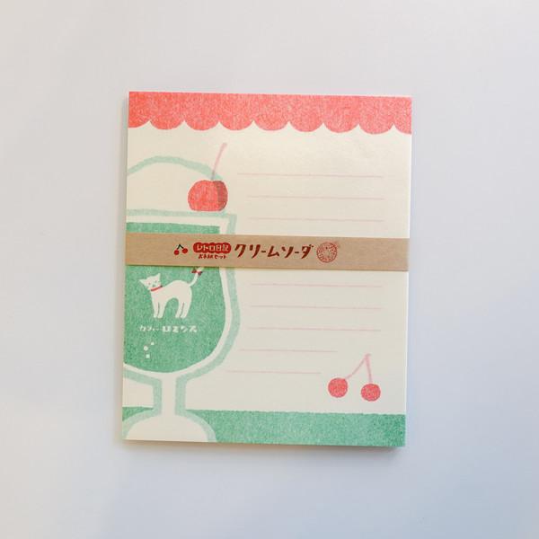 크림소다 편지지와 편지봉투