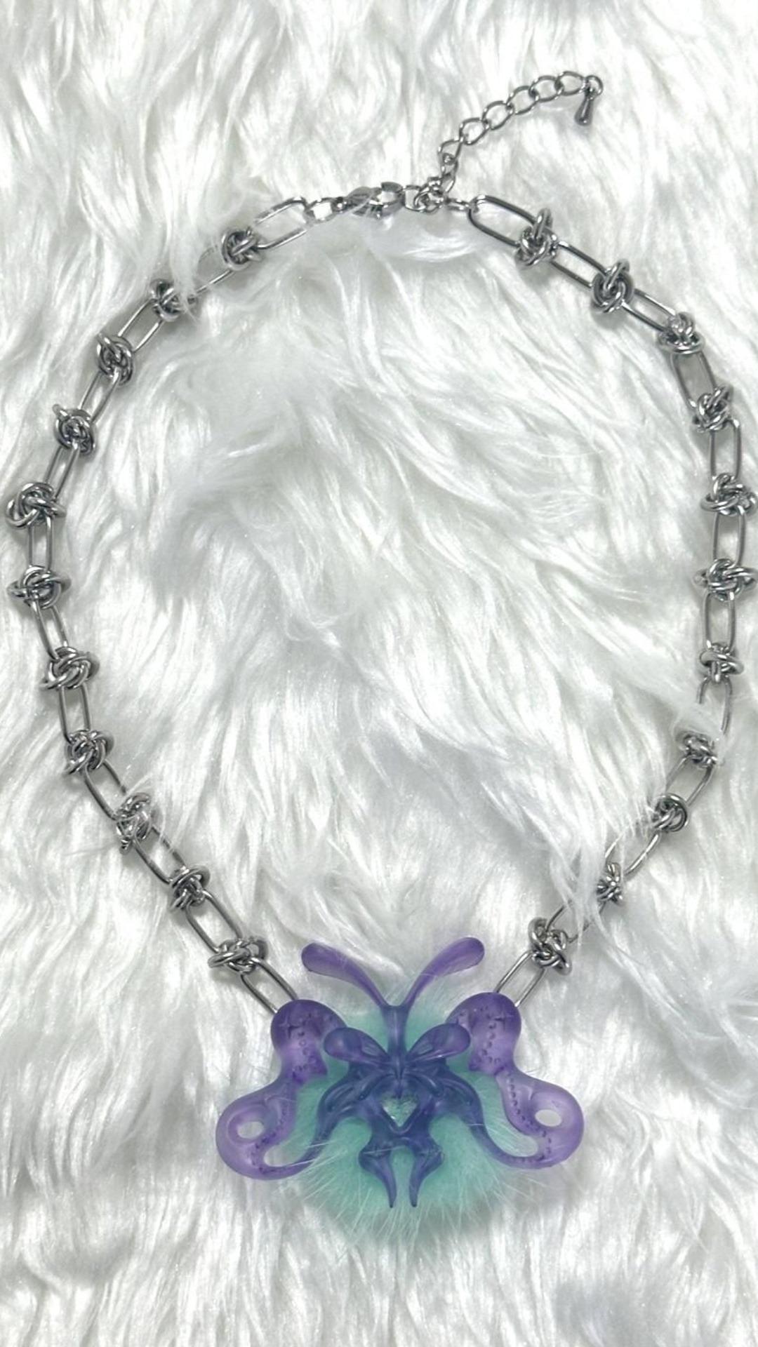 [kimune] PIGMENT : Necklace (mint violet)