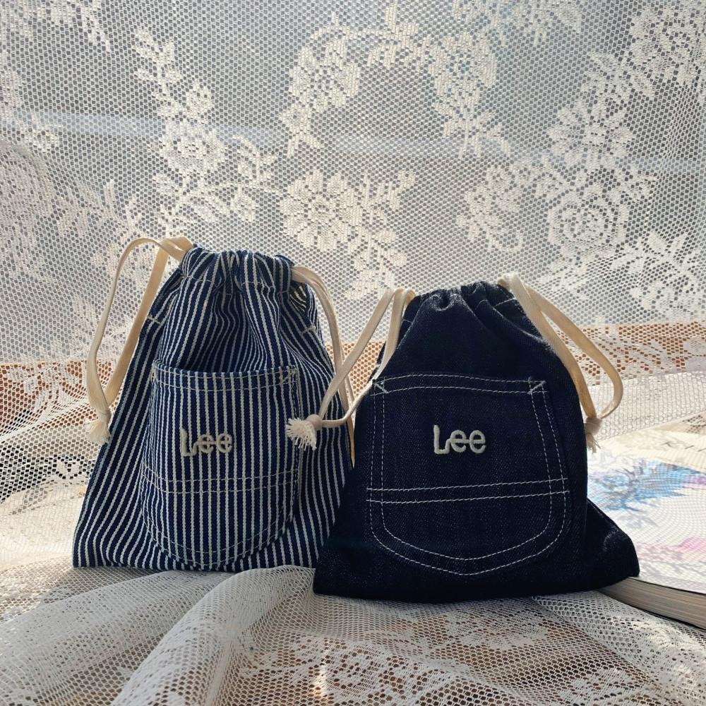 [Lee] 데님 포켓 드로스트링백 복조리 복주머니 미니, pocket bag mini