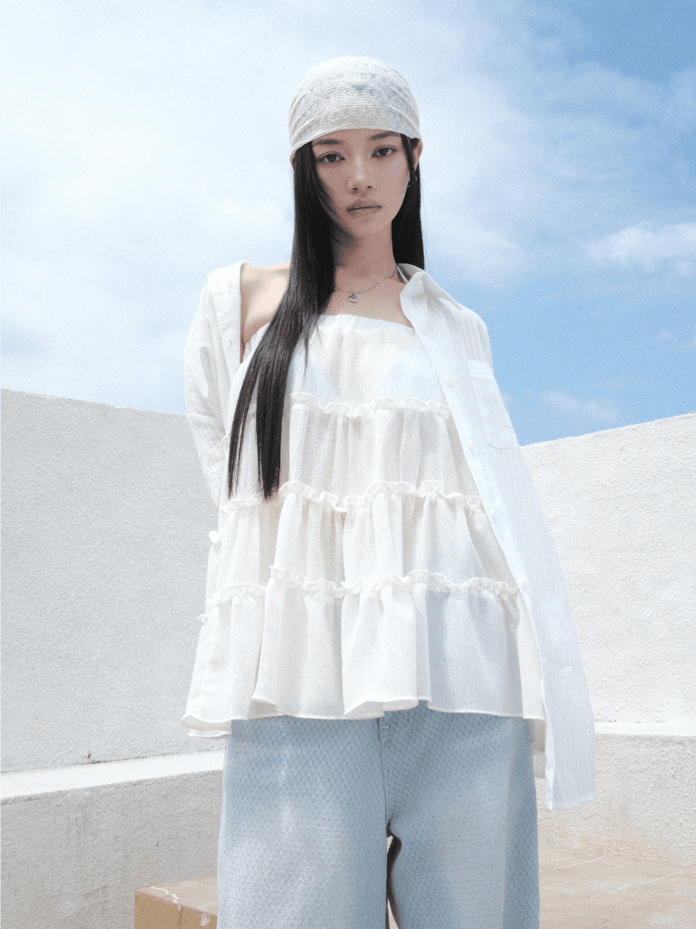 MOMO KANGKANG MIDI SKIRT / IVORY