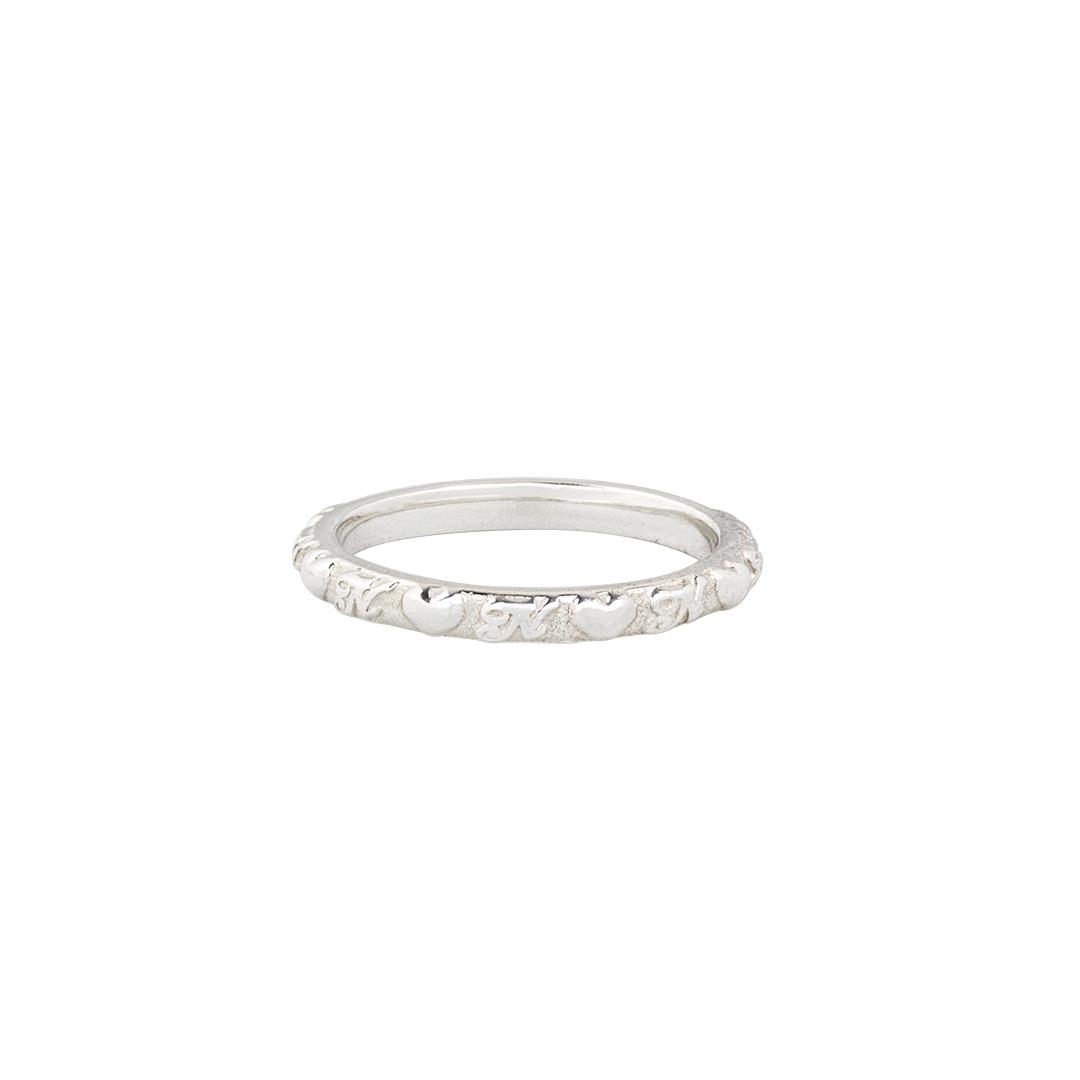 [silver925] heart logo ring