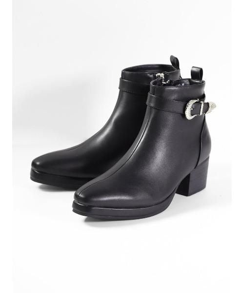 セマンティックデザイン/semantic design ウエスタンベルト ヒールブーツ（ブーツ）