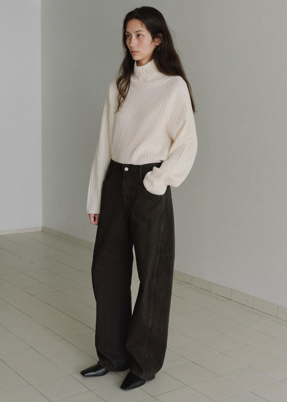 [2차 11/27 예약발송] [기장선택] Round tomboy denim (brown)