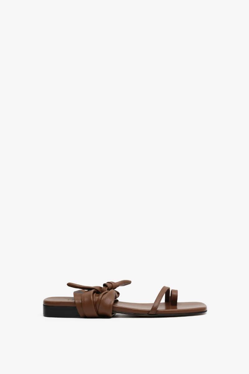15mm Simon Ankle-Knotted Sandal (Brown)